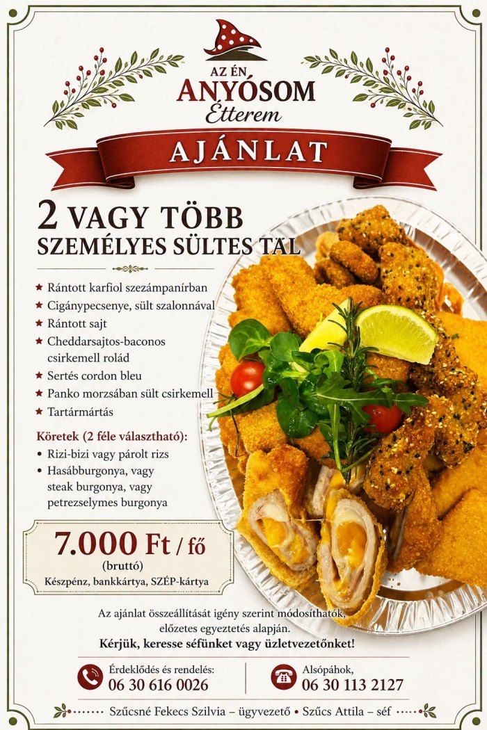AzÉn Anyósom Étterem – 2 vagy több személyes sültes tál ajánlat